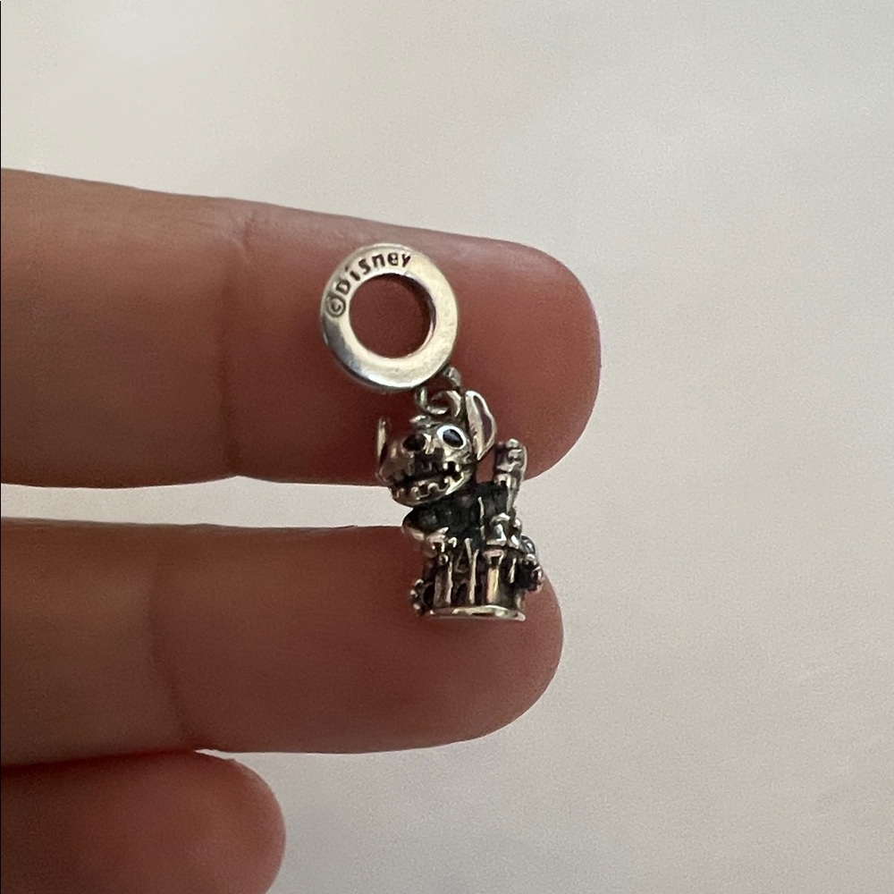 Disney Parks Pandora Charm Stitch Magic Kingdom Cinderella Castle Dangle